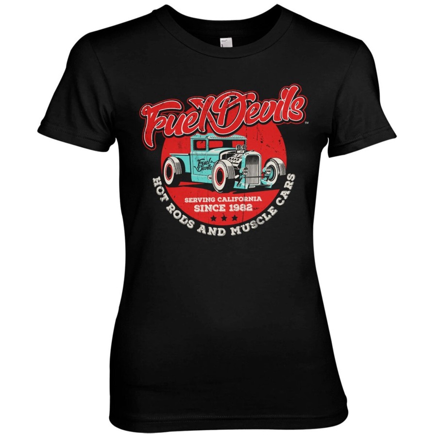 Kvinna Shirtstore | Fuel Devils - Serving California Girly Tee Black