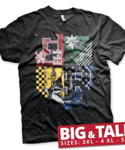Mann Shirtstore | Harry Potter Dorm Crest Big & Tall T-Shirt Black