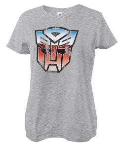 Kvinna Shirtstore | Distressed Autobot Shield Girly Tee