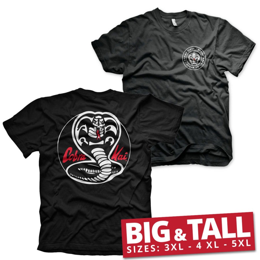 Mann Shirtstore | Cobra Kai White Patches Big & Tall T-Shirt Black