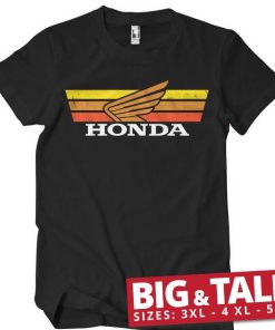 Mann Shirtstore | Honda Vintage Logo Big & Tall T-Shirt Black