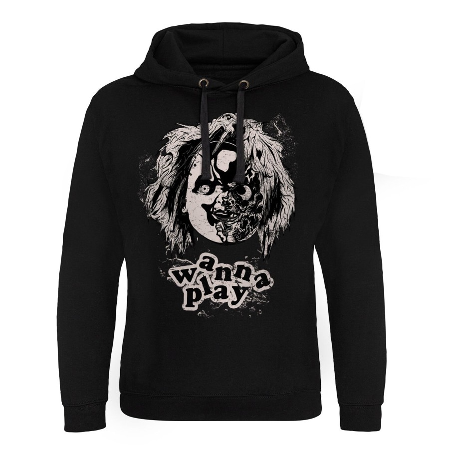 Mann Shirtstore | Chucky - Wanna Play Epic Hoodie Black