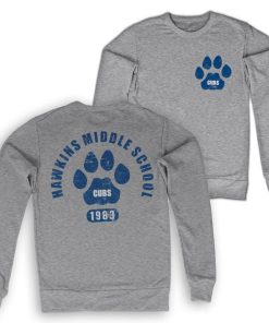 Mann Shirtstore | Hawkins Middle School Cubs Sweatshirt Heathergrey