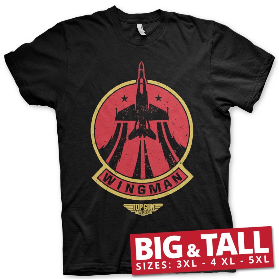 Mann Shirtstore | Top Gun Maverick Wingman Big & Tall T-Shirt Black