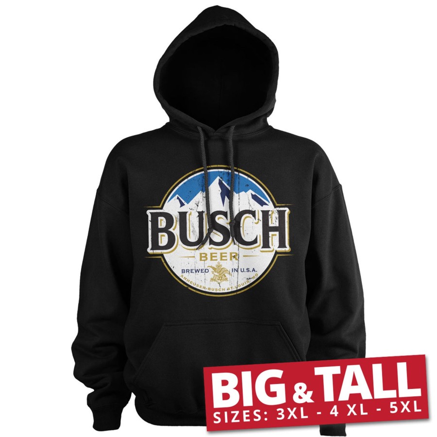 Mann Shirtstore | Busch Beer Vintage Label Big & Tall Hoodie Black