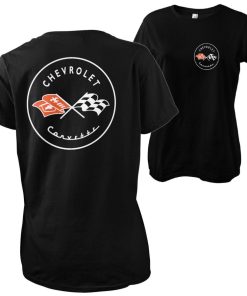 Kvinna Shirtstore | Corvette C1 Logo Girly Tee Black