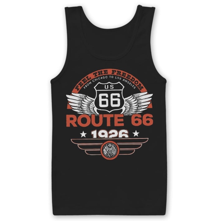 Mann Shirtstore | Route 66 - Feel The Freedom Tank Top Black