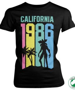 Kvinna Shirtstore | Stranger Things California 1989 Organic Girly Tee Black