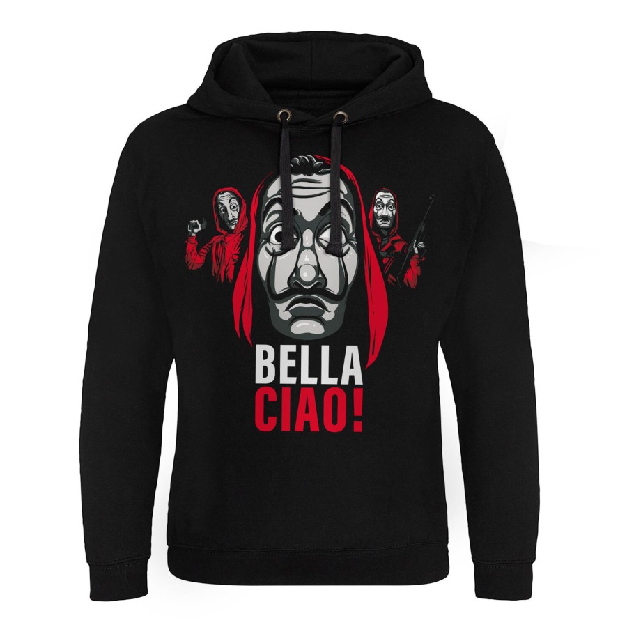 Mann Shirtstore | La Casa De Papel - Bella Ciao! Epic Hoodie Black