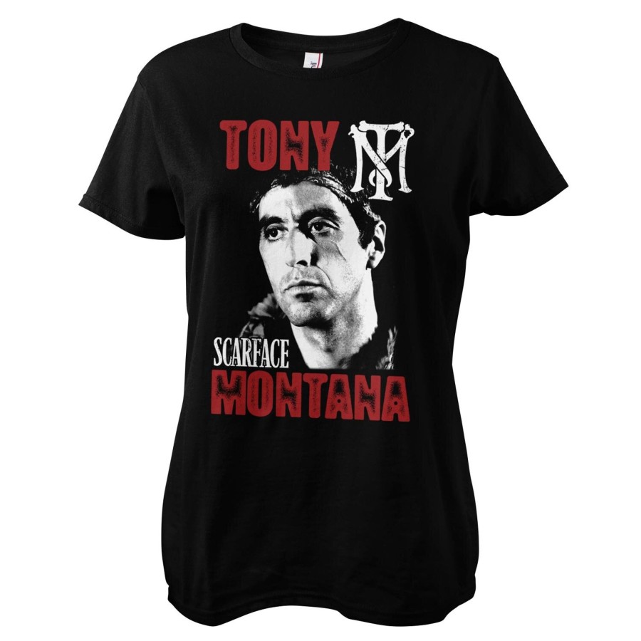 Kvinna Shirtstore | Tony Montana Girly Tee Black