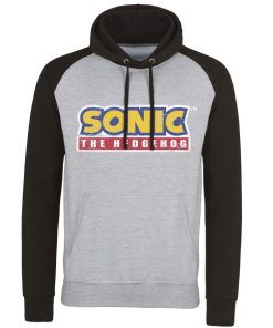 Mann Shirtstore | Sonic The Hedgehog Cracked Logo Baseball Hoodie