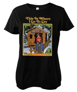 Kvinna Shirtstore | This Is Where I Go To Cry Girly Tee Black