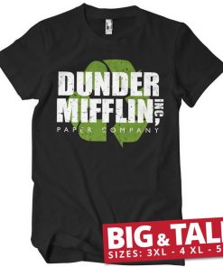 Mann Shirtstore | Dunder Mifflin Recycle Logo Big & Tall T-Shirt Black