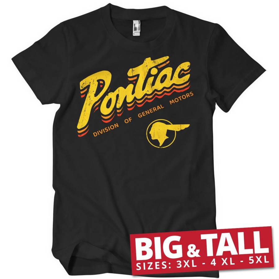 Mann Shirtstore | Pontiac Division Of General Motors Big & Tall T-Shirt Black