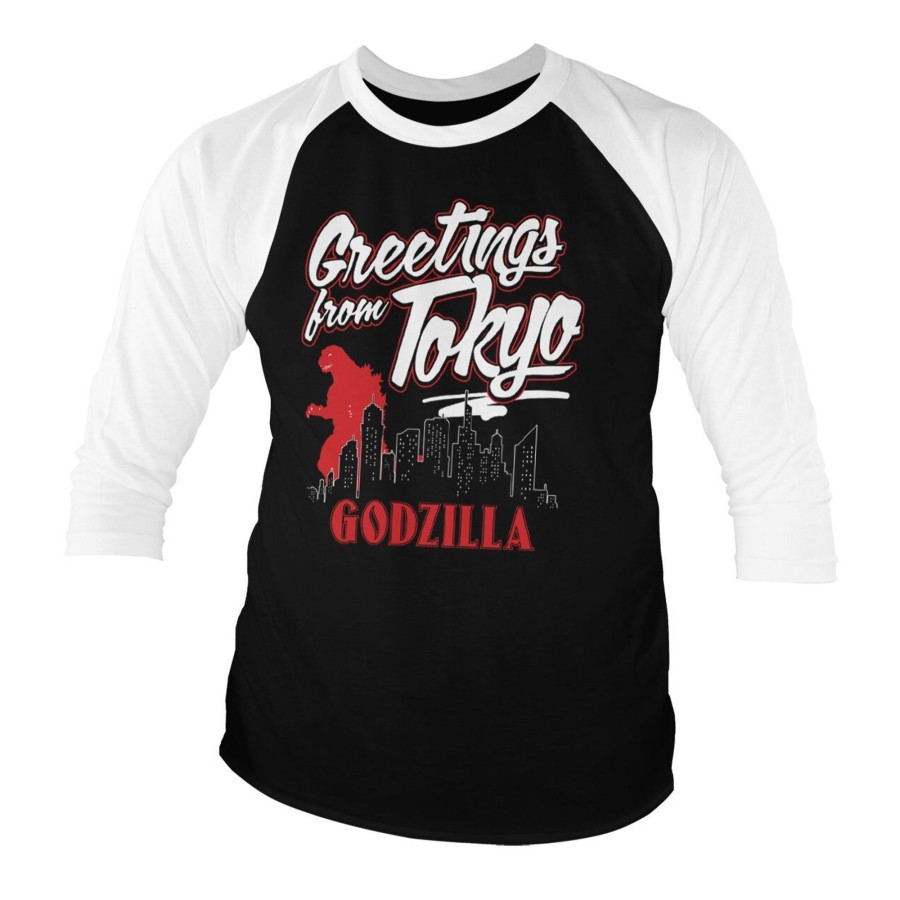 Mann Shirtstore | Greetings From Tokyo Baseball 3/4 Sleeve Tee Whiteblack