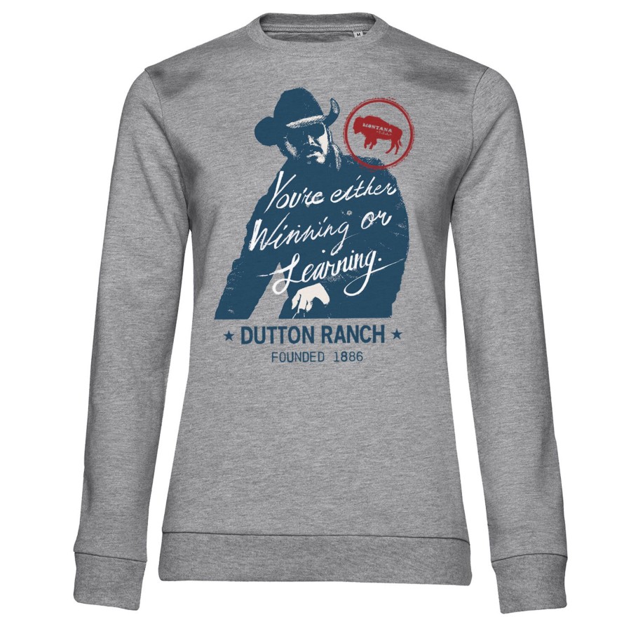 Kvinna Shirtstore | Winning Or Learning Girly Sweatshirt Heathergrey