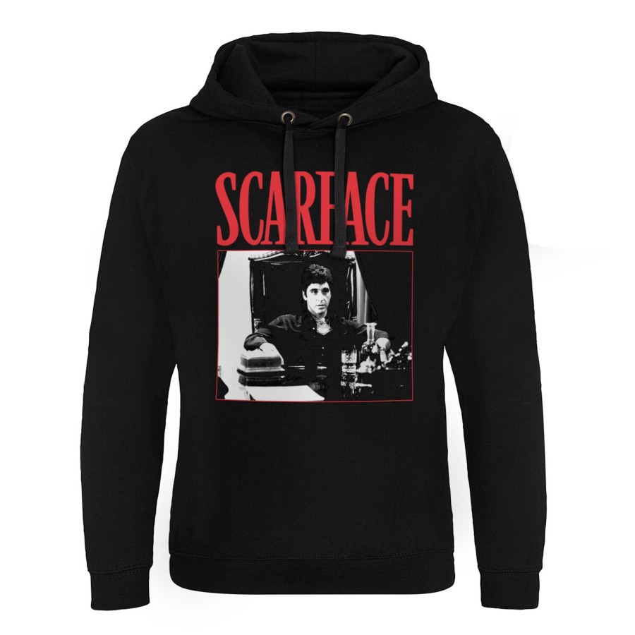 Mann Shirtstore | Tony Montana - The Power Epic Hoodie Black