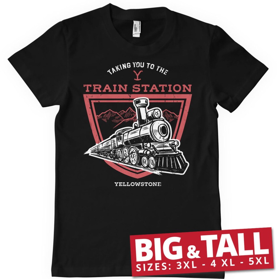 Mann Shirtstore | Taking You To The Train Station Big & Tall T-Shirt Black