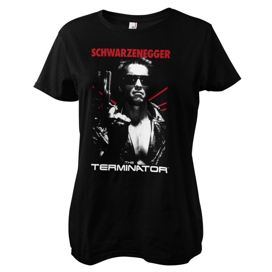 Kvinna Shirtstore | The Terminator Poster Girly Tee Black