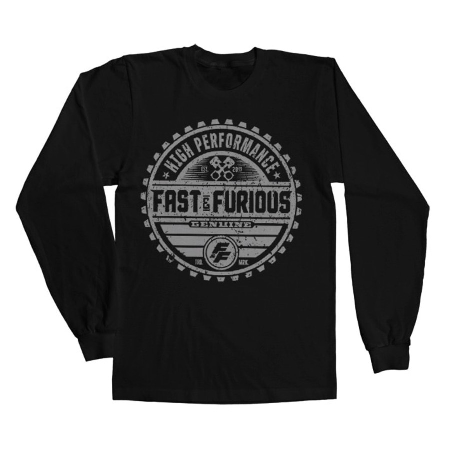 Mann Shirtstore | Fast & The Furious Genuine Brand Long Sleeve Tee Black