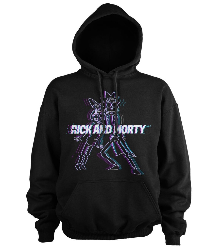 Mann Shirtstore | Rick And Morty Glitch Hoodie Black